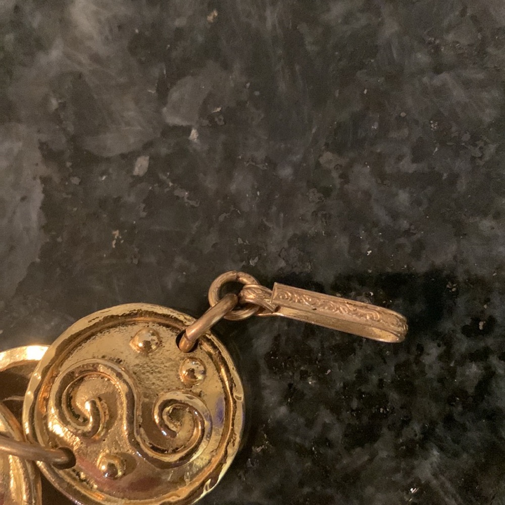 🎉HP🎉 Vintage EDOUARD RAMBAUD PARIS  Heart/Disc gold Belt - Picture 11 of 15